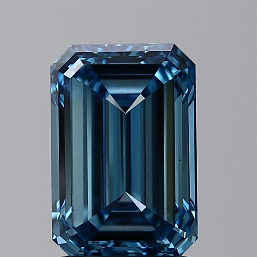 2.01 Ct. Fancy Vivid Blue Emerald Lab Grown Diamond
