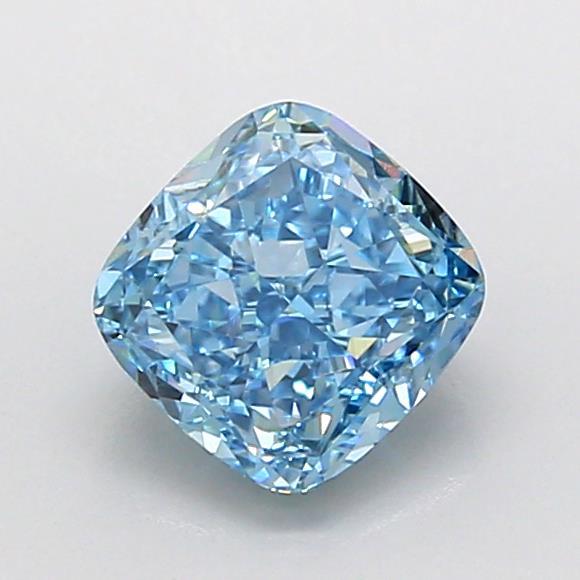 1.00 Ct. Fancy Vivid Blue Cushion Lab Grown Diamond