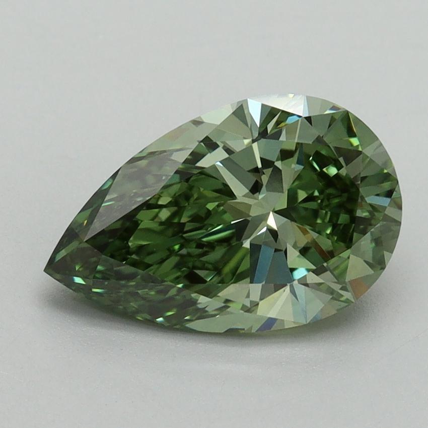 2.03 Ct. Fancy Vivid Pacific Green Pear Lab Grown Diamond