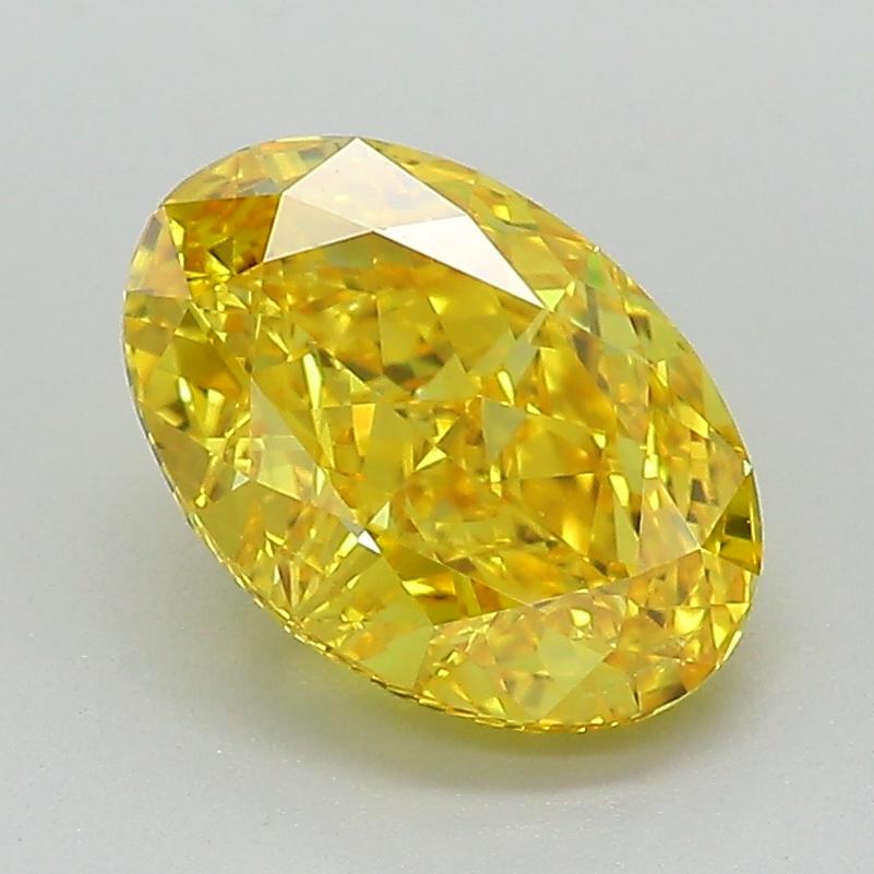 2.13 Ct. Fancy Vivid Yellow Oval Lab Grown Diamond