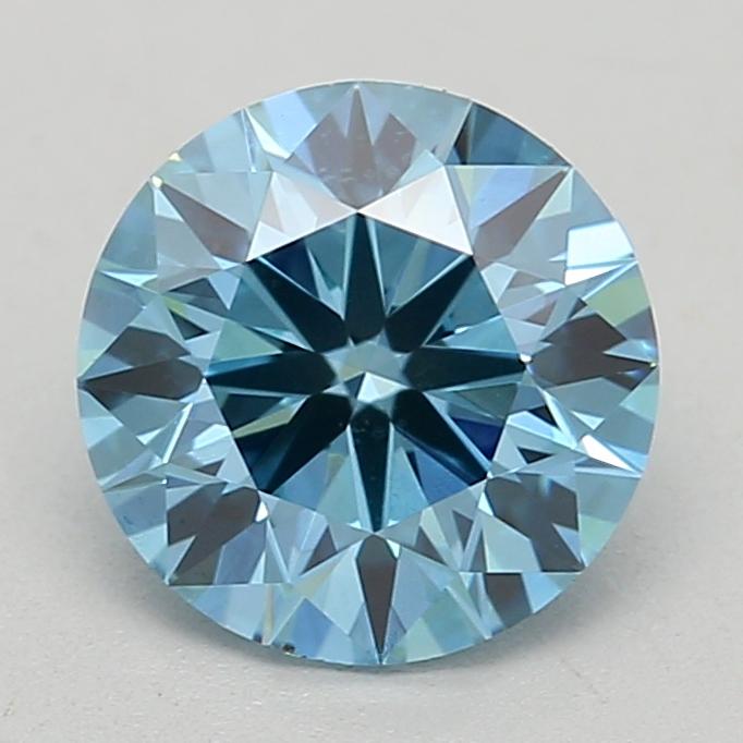 0.94 Ct. Fancy Vivid Blue Round Lab Grown Diamond