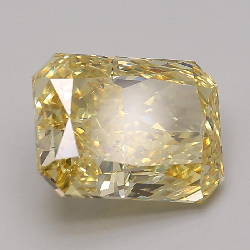 5.04 Ct. Fancy Vivid Yellow Radiant Lab Grown Diamond