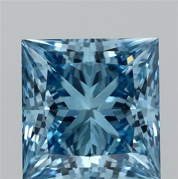 2.08 Ct. Fancy Vivid Blue Princess Lab Grown Diamond
