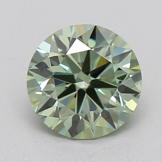 0.74 Ct. Fancy Intense  Green Round Lab Grown Diamond