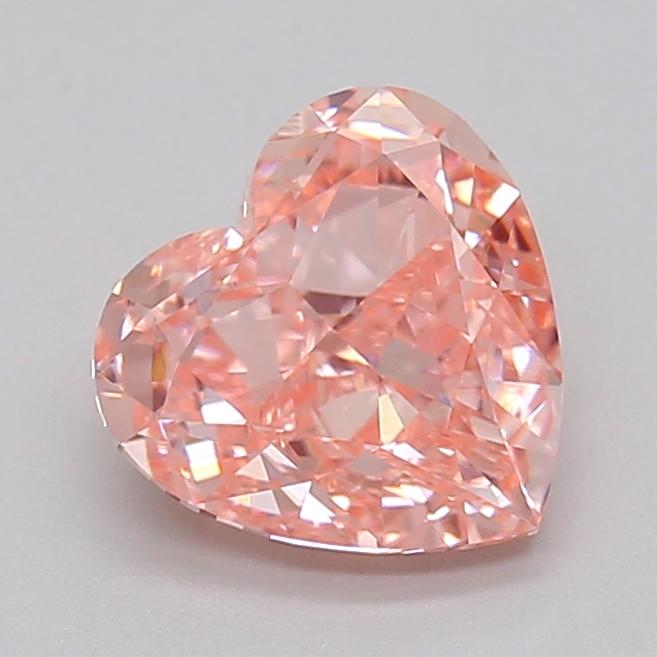 1.59 Ct. Fancy Vivid  Pink Heart Lab Grown Diamond