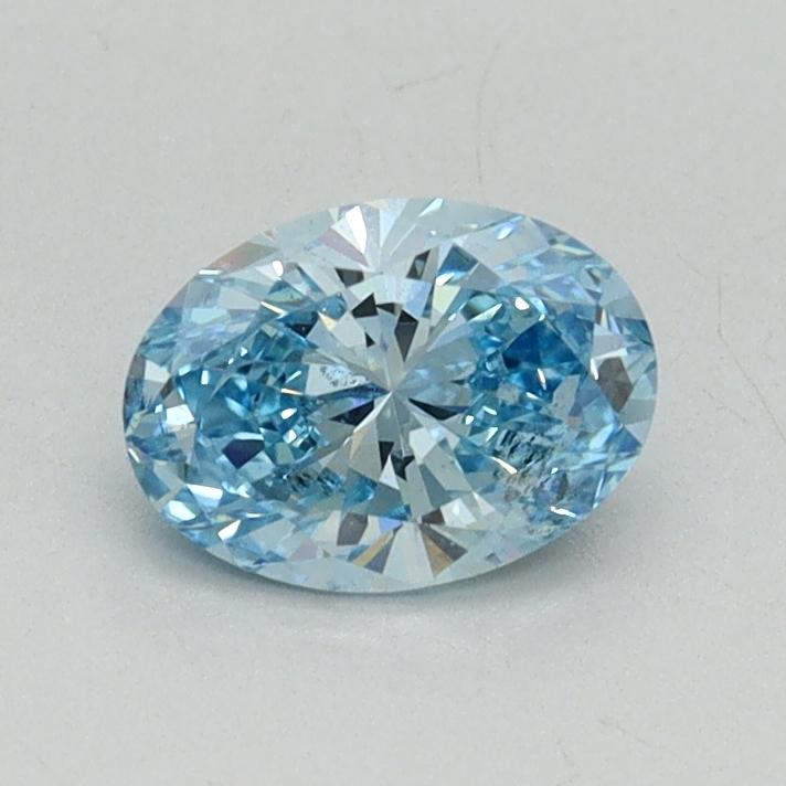 0.61 Ct. Fancy Vivid Blue Oval Lab Grown Diamond