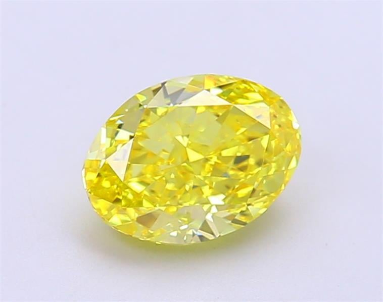 1.51 Ct. Fancy Vivid  Yellow Oval Lab Grown Diamond