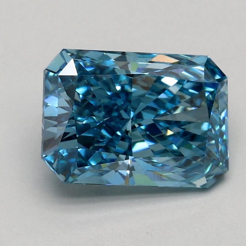 1.73 Ct. Fancy Vivid Blue Radiant Lab Grown Diamond
