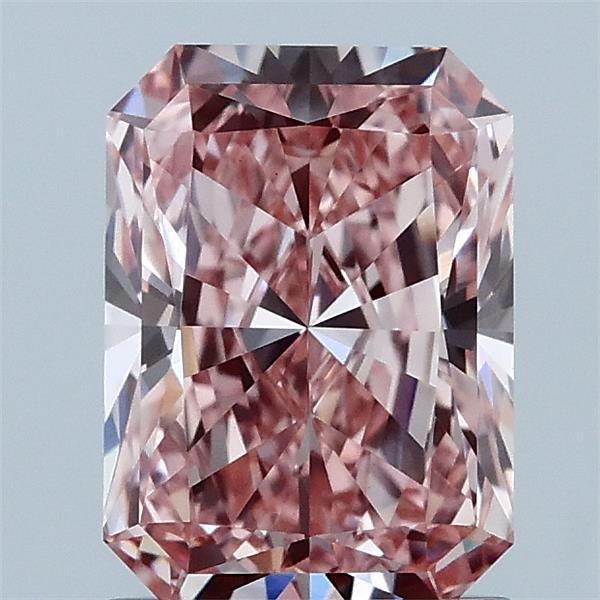 1.56 Ct. Fancy Vivid Pink Radiant Lab Grown Diamond