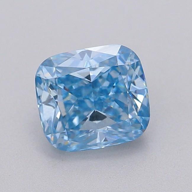 1.04 Ct. Fancy Vivid Blue Cushion Lab Grown Diamond