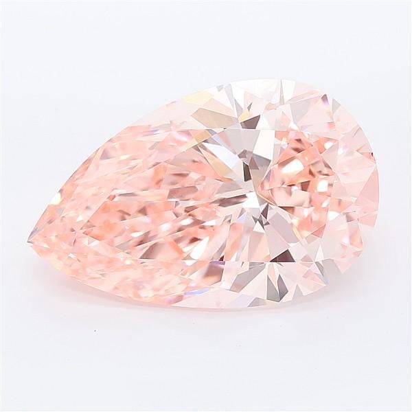 5.97 Ct. Fancy Vivid Pink Pear Lab Grown Diamond
