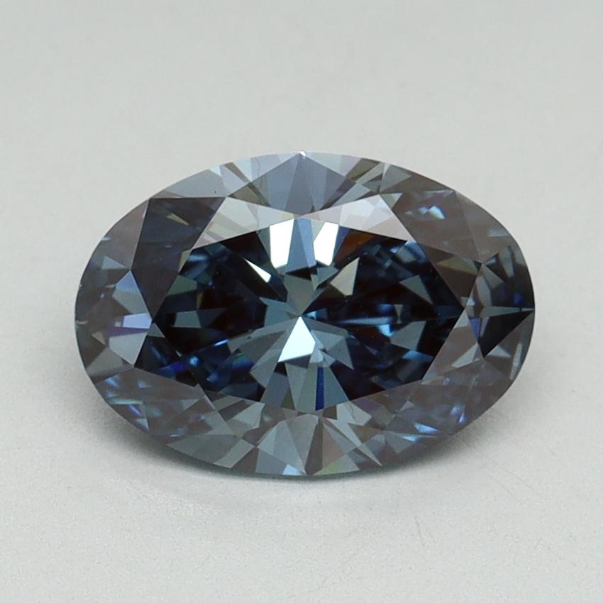 1.5 Ct. Fancy Vivid Blue Oval Lab Grown Diamond
