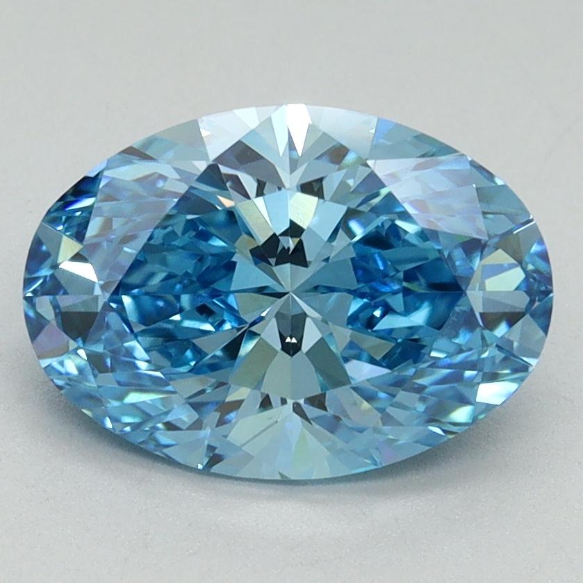 2.2 Ct. Fancy Vivid Blue Oval Lab Grown Diamond