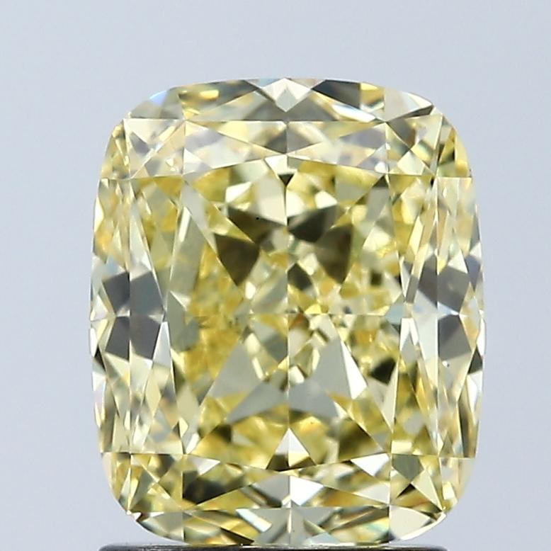 2.07 Ct. Fancy Intense Yellow Cushion Lab Grown Diamond