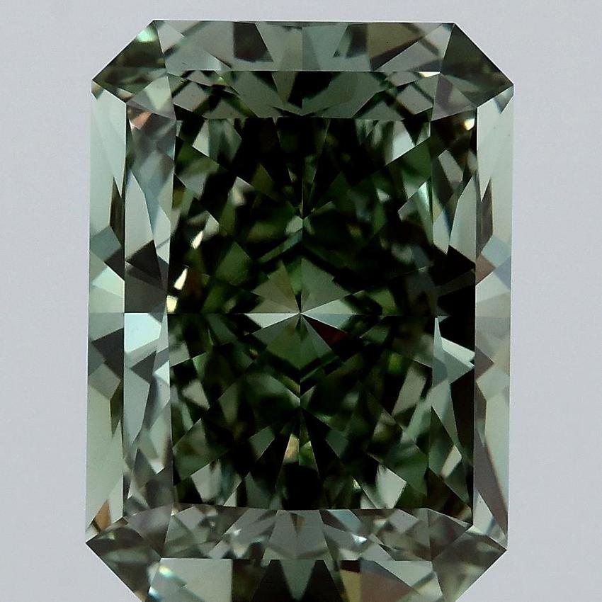6.12 Ct. Fancy Vivid Green Radiant Lab Grown Diamond