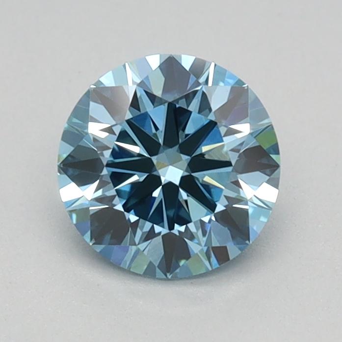 0.60 Ct. Fancy Vivid Blue Round Lab Grown Diamond