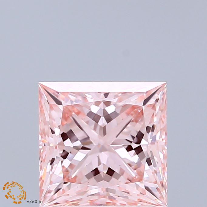 1.93 Ct. Fancy Intense Pink Princess Lab Grown Diamond