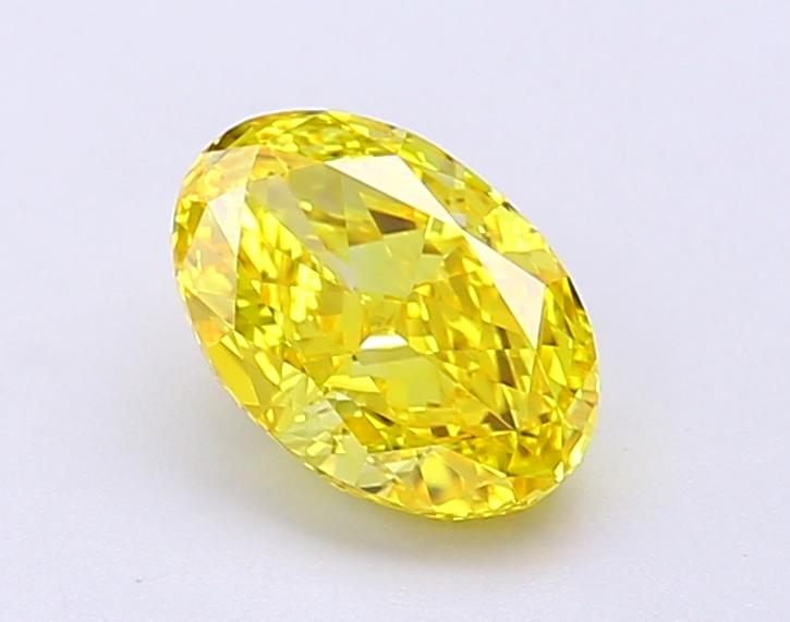 1.16 Ct. Fancy Vivid Yellow Oval Lab Grown Diamond