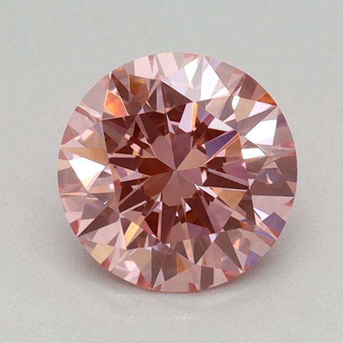 0.68 Ct. Fancy Vivid Pink Round Lab Grown Diamond