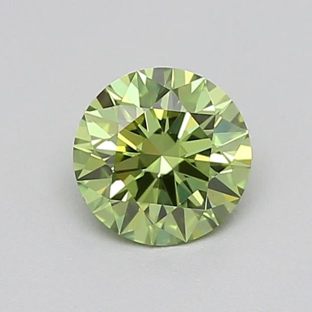 0.27 Ct. Fancy Vivid  Green Round Lab Grown Diamond