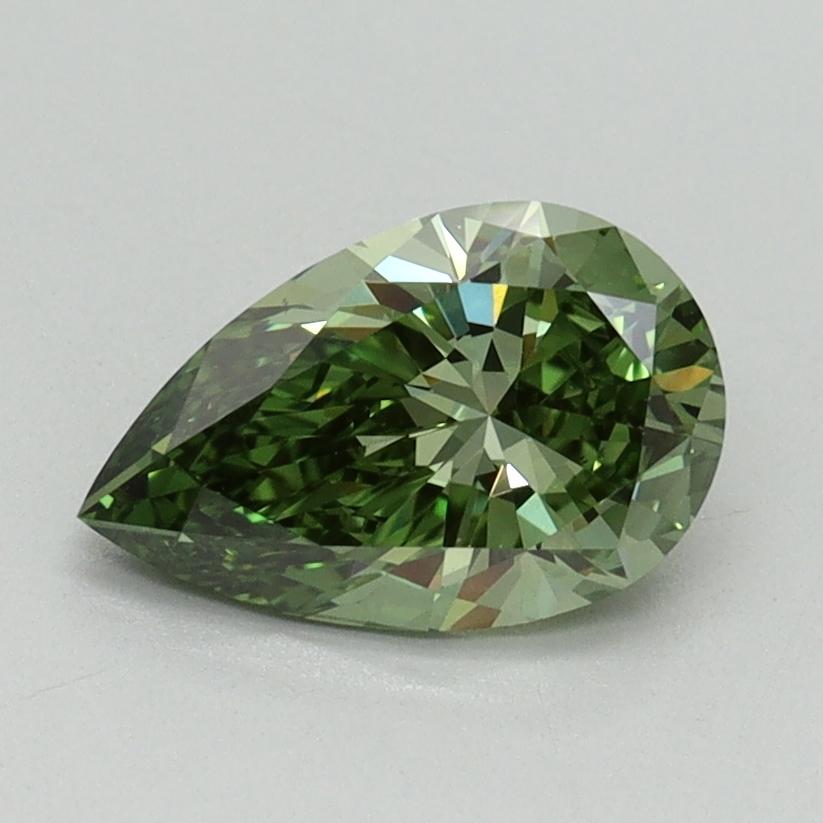 1.06 Ct. Fancy Vivid Green Pear Lab Grown Diamond