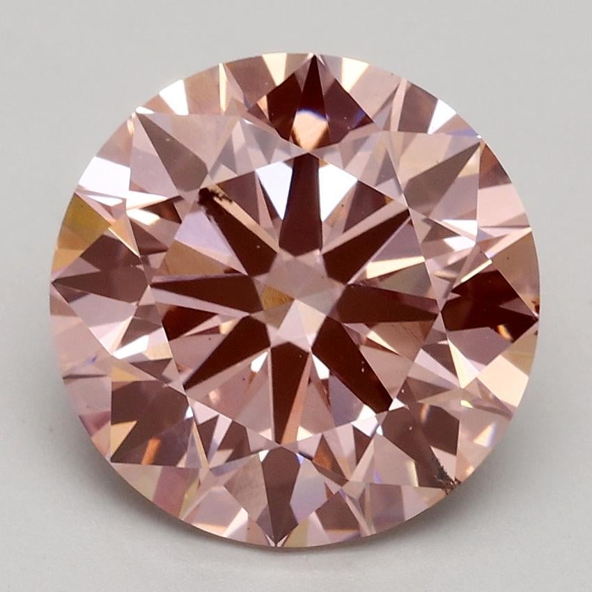 3.02 Ct. Fancy Intense Pink Round Lab Grown Diamond