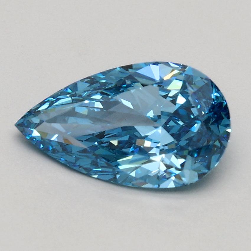 1.03 Ct. Fancy Vivid Blue Pear Lab Grown Diamond