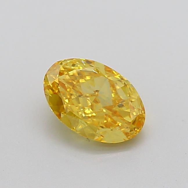 1.02 Ct. Fancy Vivid Yellow Oval Lab Grown Diamond
