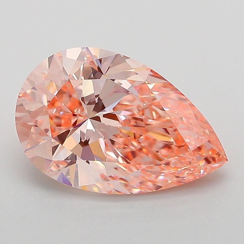 3.01 Ct. Fancy Vivid Pink Pear Lab Grown Diamond