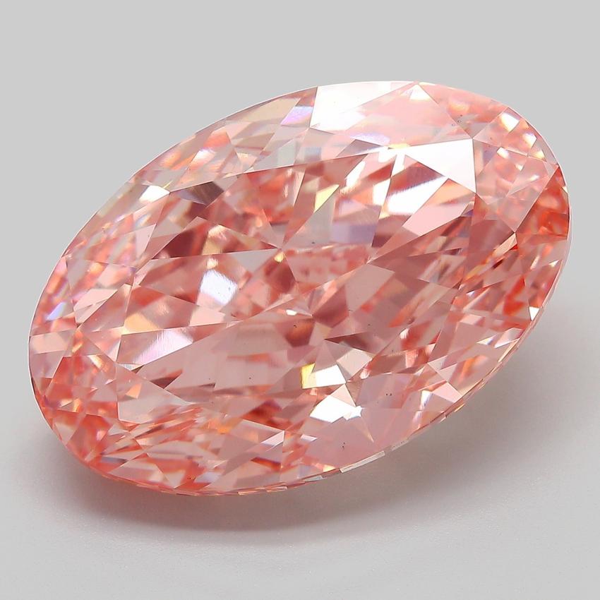 20.08 Ct. Fancy Vivid Pink Oval Lab Grown Diamond