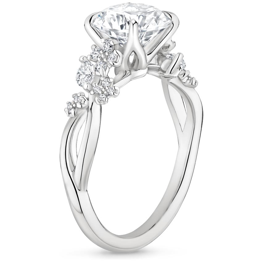 18K White Gold Summer Blossom Diamond Ring (1/4 ct. tw.), large side view