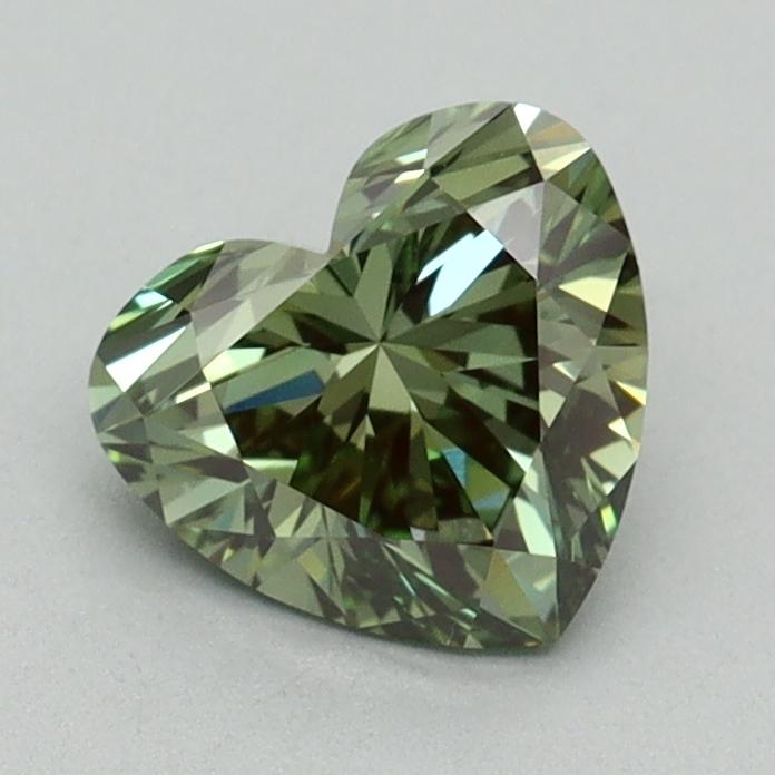 1.05 Ct. Fancy Vivid Green Heart Lab Grown Diamond