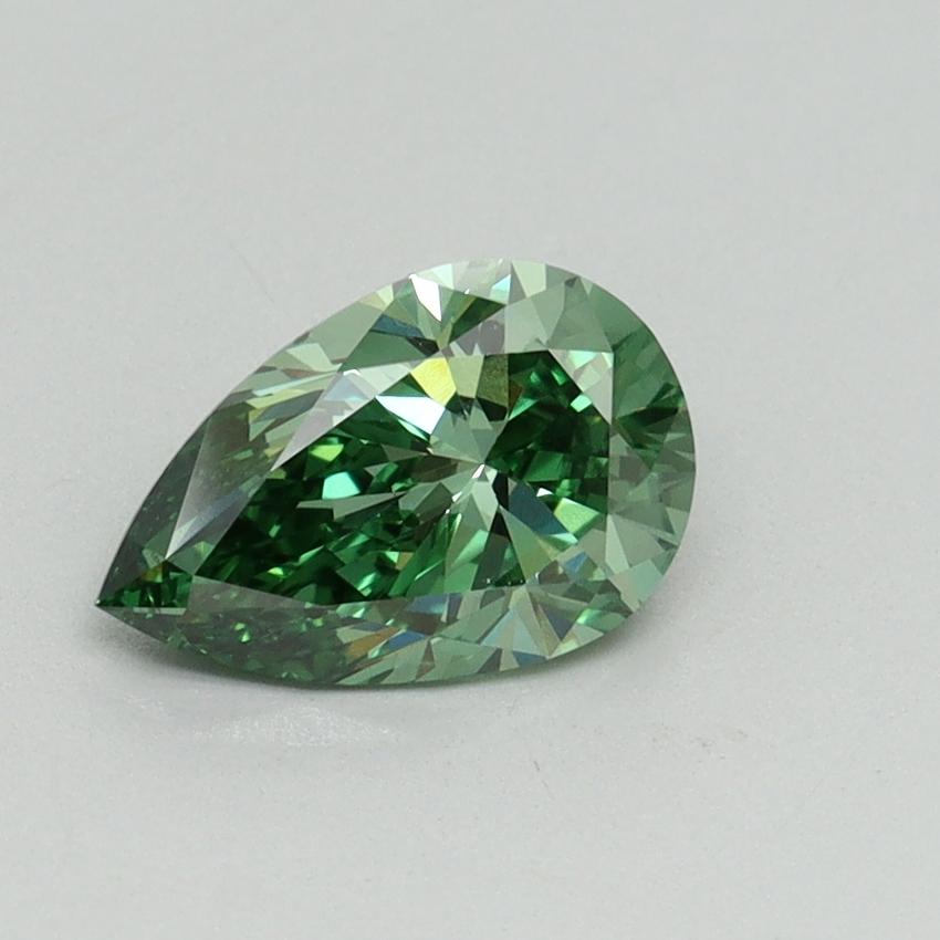 1.00 Ct. Fancy Vivid Green Pear Lab Grown Diamond