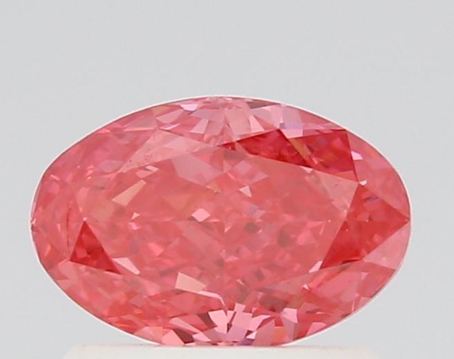 0.77 Ct. Fancy Vivid Pink Oval Lab Grown Diamond