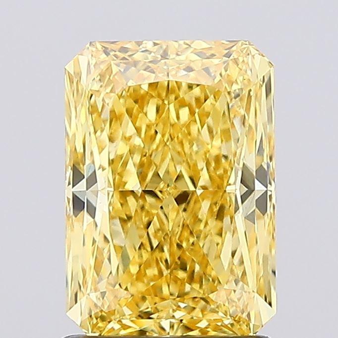 1.56 Ct. Fancy Vivid Yellow Radiant Lab Grown Diamond