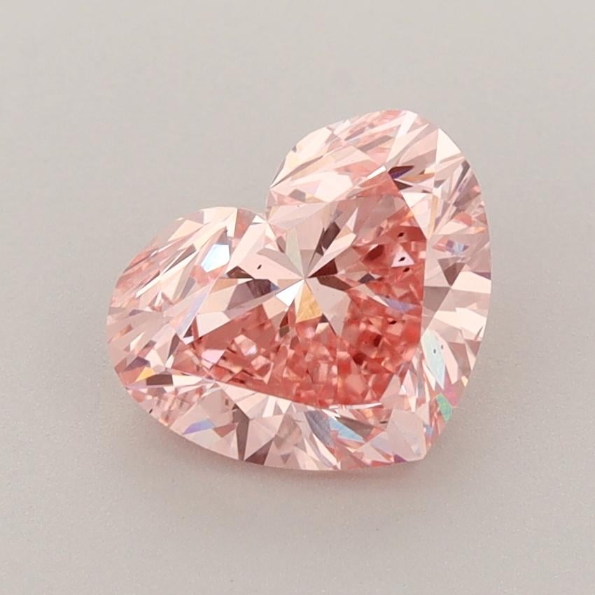 1.31 Ct. Fancy Intense  Pink Heart Lab Grown Diamond