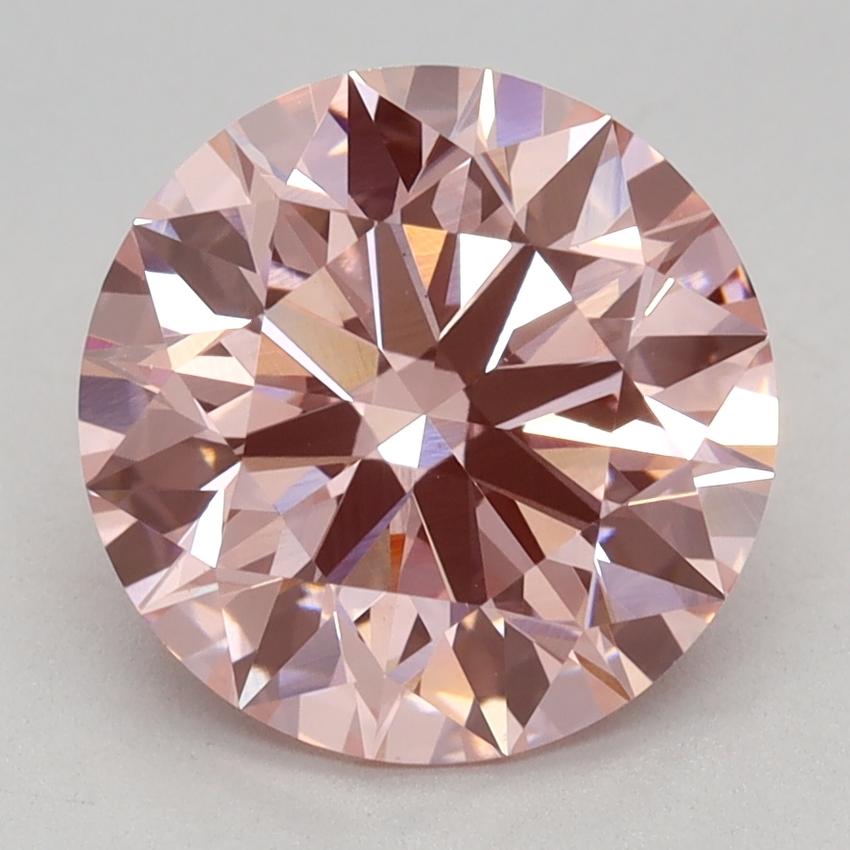 2.42 Ct. Fancy Vivid Pink Round Lab Grown Diamond