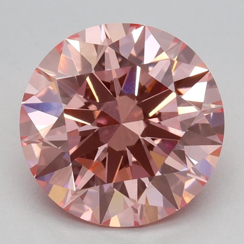 2.09 Ct. Fancy Vivid Pink Round Lab Grown Diamond