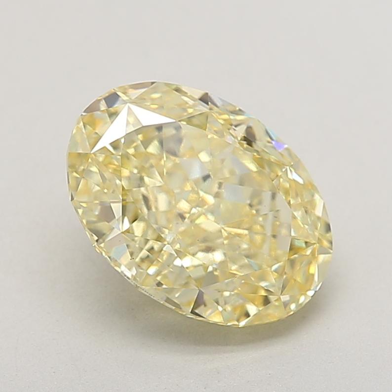 3.03 Ct. Fancy Vivid Yellow Oval Lab Grown Diamond