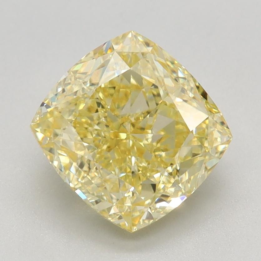 2.03 Ct. Fancy Intense Yellow Cushion Lab Grown Diamond