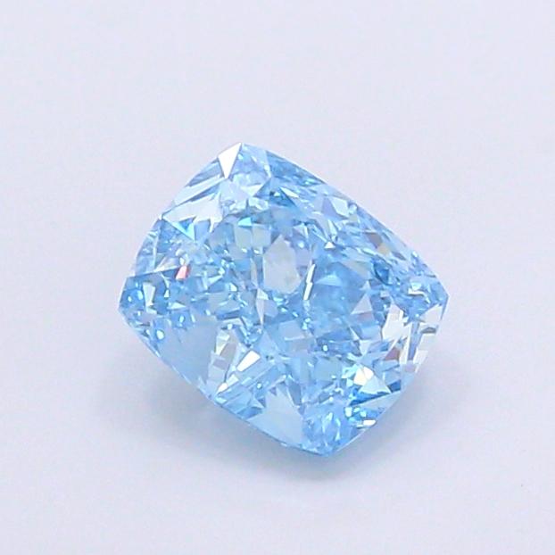 1.39 Ct. Fancy Vivid Blue Cushion Lab Grown Diamond