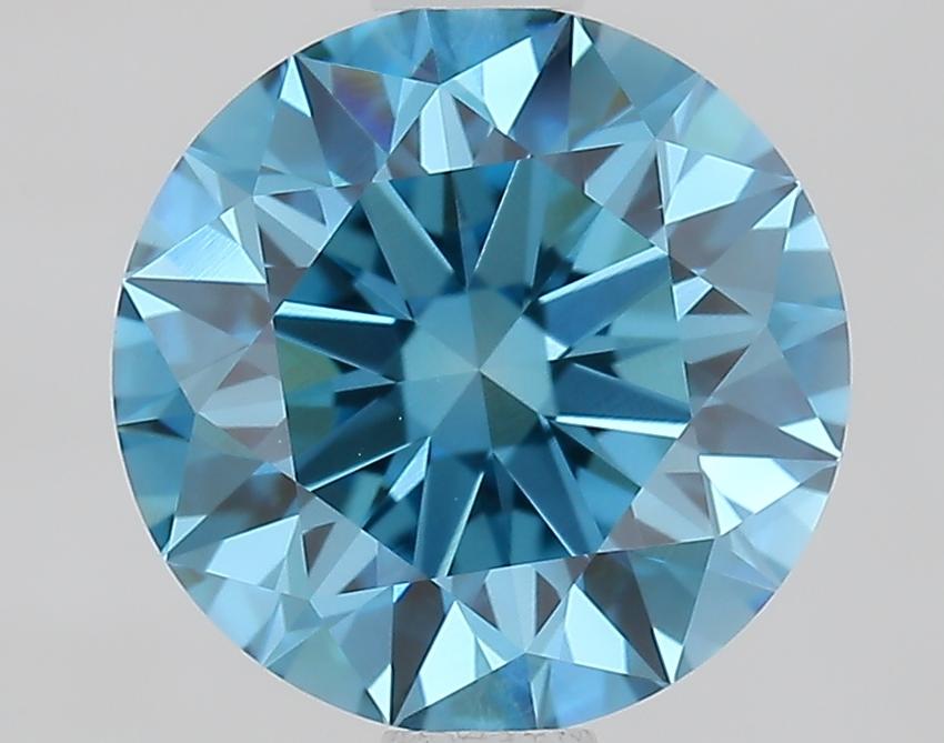 1.65 Ct. Fancy Vivid Blue Round Lab Grown Diamond