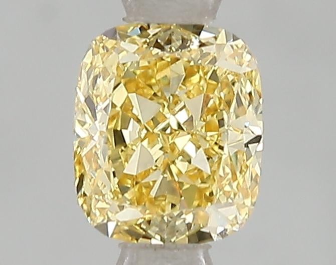 1.01 Ct. Fancy Vivid Yellow Cushion Lab Grown Diamond
