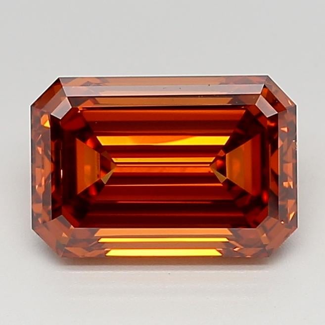 3.01 Ct. Fancy Vivid  Orange Emerald Lab Grown Diamond