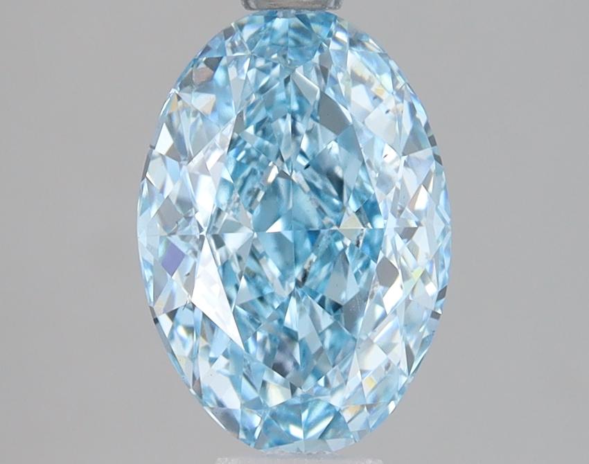 2.03 Ct. Fancy Vivid Blue Oval Lab Grown Diamond