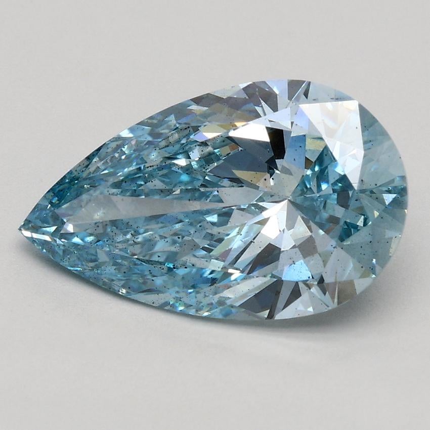 2.12 Ct. Fancy Vivid Blue Pear Lab Grown Diamond