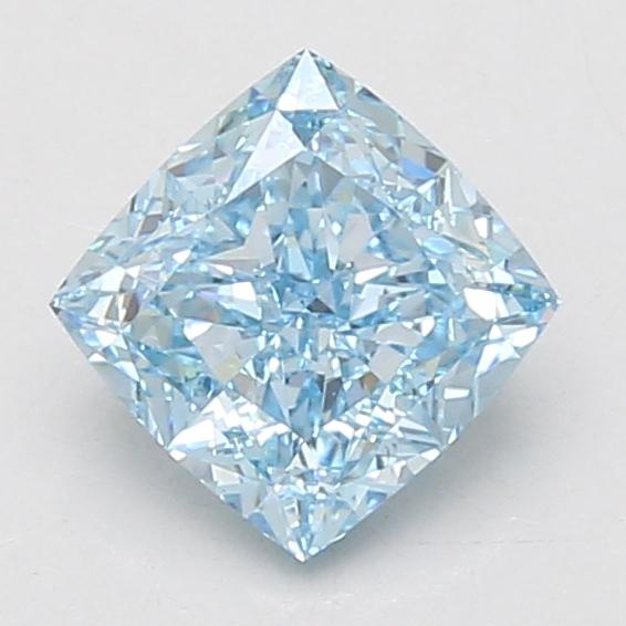 1.52 Ct. Fancy Vivid Blue Cushion Lab Grown Diamond