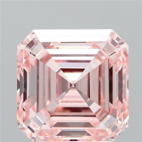 3.29 Ct. Fancy Intense Pink Asscher Lab Grown Diamond