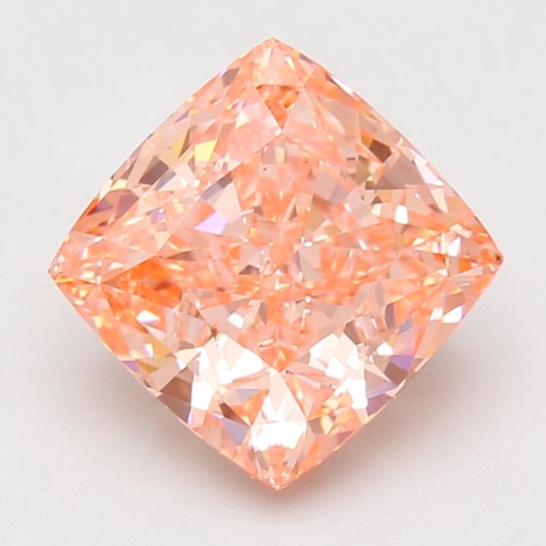 4.02 Ct. Fancy Vivid Pink Cushion Lab Grown Diamond
