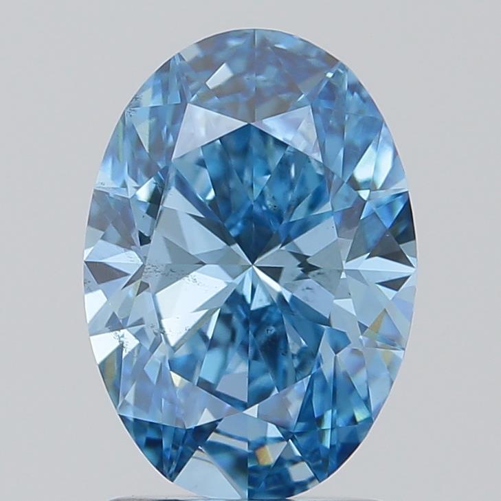 1.50 Ct. Fancy Vivid Blue Oval Lab Grown Diamond